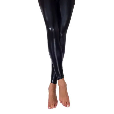Legging lamé, noir