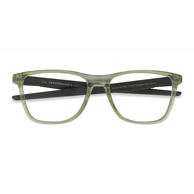 Unisex s square Clear Green Plastic Prescription eyeglasses - Eyebuydirect s Oakley Centerboard A