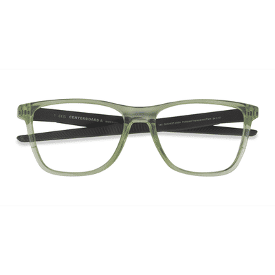 Unisex s square Clear Green Plastic Prescription eyeglasses - Eyebuydirect s Oakley Centerboard A