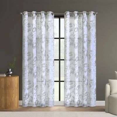 Wide Width Kyoto Light Filtering Grommet Curtain Panel by Habitat™ in White (Size 52" W 84" L)