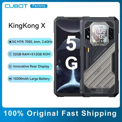CUBOT KINGKONG X Rugged 5G Smartphone 32GB RAM+256 /512GB ROM 10200mAh 6.583"120Hz Screen NFC WiFi 6 Android 14 Smart Phone