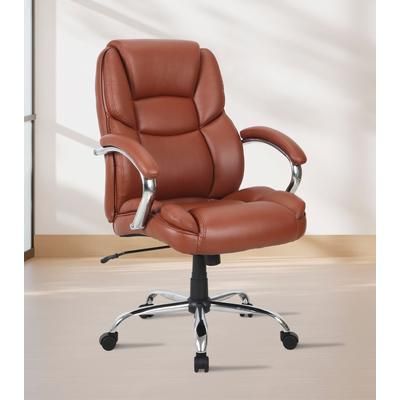 500 lbs. Weight Capacity Memory Foam Office Chair by BrylaneHome in Brown