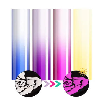 UV Color Changing 3D Puff Vinyl Heat Transfer for Cricut , T-Shirt Clothes Bag Pillow Textile Fabric
