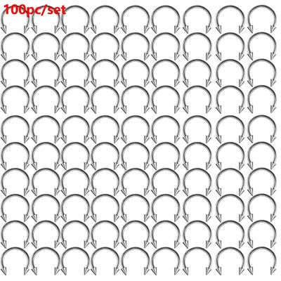 100pcs/lot Stainless Steel Nose Ring Piercing Horseshoe Spike Septum Piercing Eyebrow Tragus Helix Pircing Lip Piercing Nariz