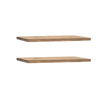 Set 2 scaffale da parete in legno di abete marrone 180x3,2x20cm