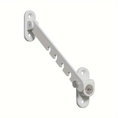 TEMU 1pc Window Vent Stopper Plastic Steel Interior Door And Window Limiting Hook Wind Deflector Safety Lock