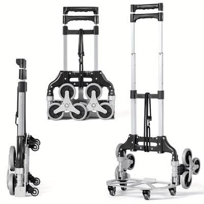 TEMU Ergomaster 80kg Heavy Duty Foldable Hand Sack Truck Trolley Aluminium Stair Climbing Cart