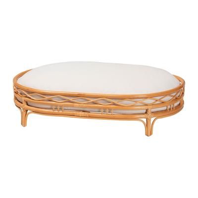 Jovia Bohemian Honey Rattan Pet Bed by Brylane Home in Honey