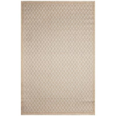Carmel Diamonds Indoor/Outdoor Area Rug Aqua by Brylane Home in Sand (Size 1'11"X7'6")