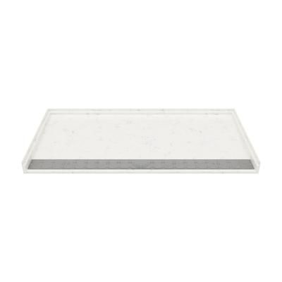 Swan SBF-3462 34 x 62 Performix Alcove ADA Shower Pan with Center Drain Carrara SB03462.221