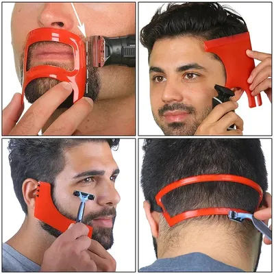 4/5Pcs Ruler Kit Beard Shaving Template Combs Hair Trimmers Plastic Men Beard Guide Shaping Styling Tool Hairline Templates
