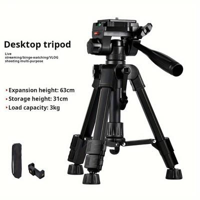 TEMU Newks Mini Tripod For Camera,travel Table Tripod With 3-way Pan/tilt Head 1/4 Inches Quick Release Plate And Bag For Dslr Camera Tripod Carrying Bag