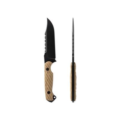 Toor Knives Crewman Fixed Blade Knife 4.5in CPM Cruwear Steel G10 Handle Omaha Tan Storm Grey The Crewman - Omaha Tan
