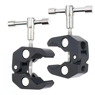 Pince à bras magique, pince à rotule, adaptateur à Double boule, adaptateur de montage sur chaussure, trépied monopode pour moniteur, lumière Led, caméra 1/4 pouces