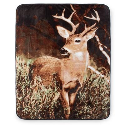 Hi-Pile Luxury Oversized Throw by Shavel Home Products in Deer Country (Size 60" X 80")