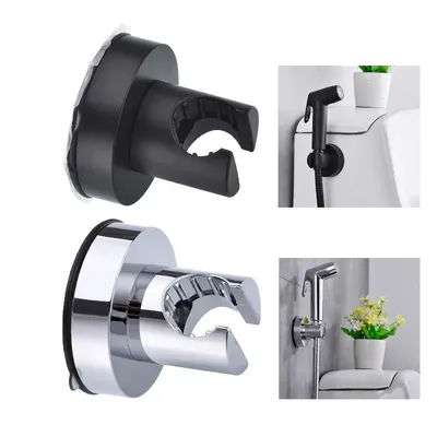 ABS Fixed Handheld Shower Holder Bracket Wall Mounted Chrome/Brushed/Black Bidet Sprayer Holder Reusable Sprayer Bracket