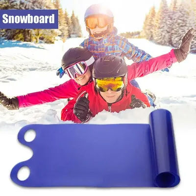 Portable Sled Snowboard Winter Snow Slider Pad Roll Up Skiing Snow Sand Grass Slider Board With 2