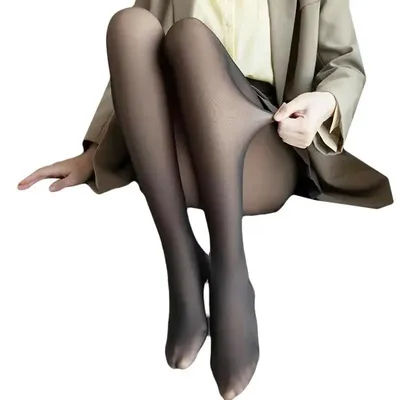 Winter Stockings For Women Double Line Hip Lifting Winter Tights Fleece Tights Winter Stockings For