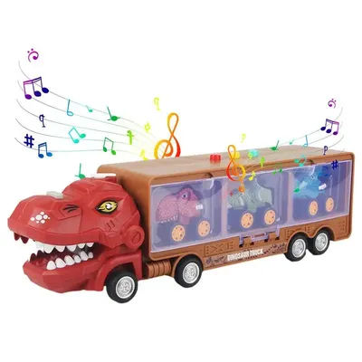 Dinosaur Truck Wth Light Music Truck Toy Pull Back Vehicles Children Present KidsPlay Cars For Kids