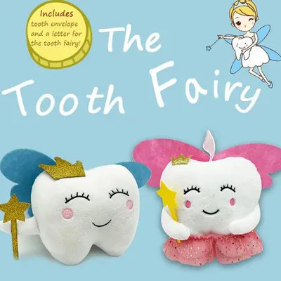 Cute Plush Toy Tooth Smile Tooth Fairy Plushies Cute Accompany Doll Stuffed Fairy Doll Boys Girls