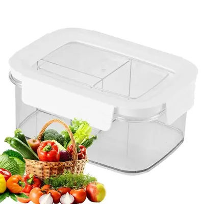 Meal Prep Container Clear Food Container Fruit Storage Container Refrigerator Organizer For School