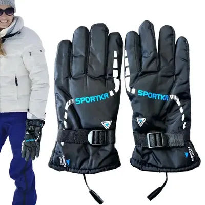 Thermal Gloves Heated Outdoor Touchscreen Warm Gloves Rechargeable Battery Waterproof Winter Gloves