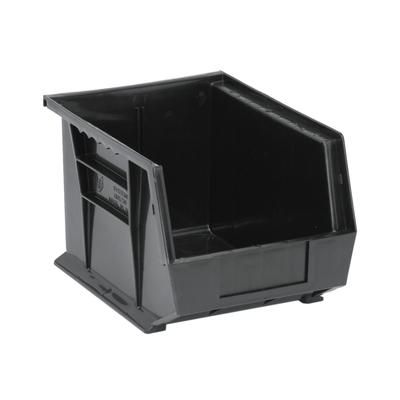 Quantum Food Service QUS239CO Stack & Hang Shelf Bin - 10 3/4" x 8 1/4", Black, Case of 6