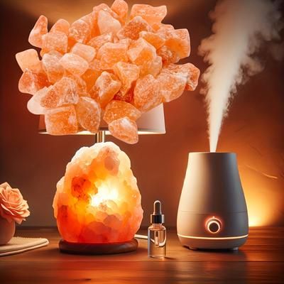 TEMU 5pcs Himalayan Salt Aromatherapy Stones Set - Diffusers & Massage, Bohemian Style Home Decor