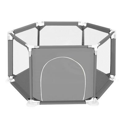 TEMU Playpen Six-plate Playpen Large Activity Playpen With Breathable Mesh Suitable With Round Zipper Door Playpen 6-sided Playpen (without )