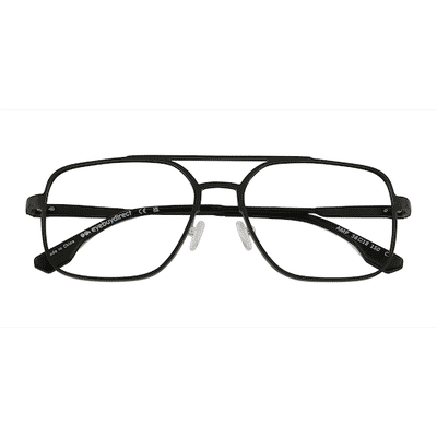 Male s aviator Matte Black Aluminium Alloy Prescription eyeglasses - Eyebuydirect s Amp