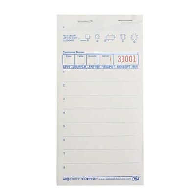 National Checking Company 3700WP Guest Check - 3 Parts Booked, 3 Lines, White