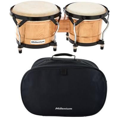 Millenium Bongo Set natur + Gigbag