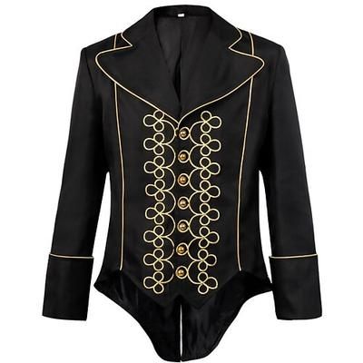 Smoking Trench Giacca da circo Principe Vampiro Punk Gotico Medievale Steampunk Adulti Per uomo Halloween Mascherata Performance Costumi di Halloween facili Vestirsi