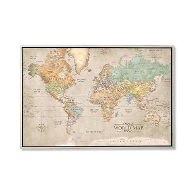 Magnetic World Map - Blue - Frontgate