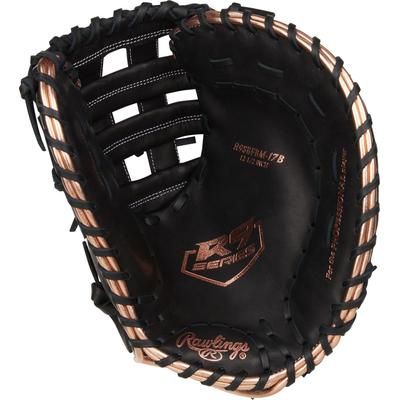 Rawlings R9 Series 12.5" Fastpitch Softball First Base Mitt - Left Hand Throw - Black Black