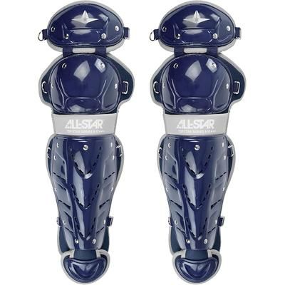 All Star Top Star Catcher's Leg Guards - Ages 9-12 Navy