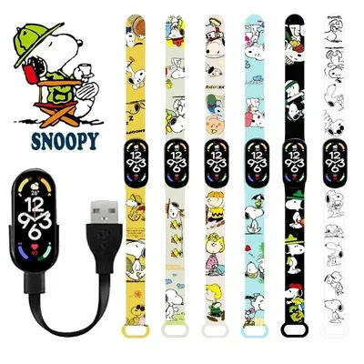 Montre connectée SnoAmendments pour hommes et femmes, bracelet de sport, moniteur d'activité physique, de fréquence cardiaque et de pression artérielle, Disney