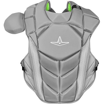 All Star MVP-PRO NOCSAE Certified Adult Baseball Catcher's Chest Protector Silver