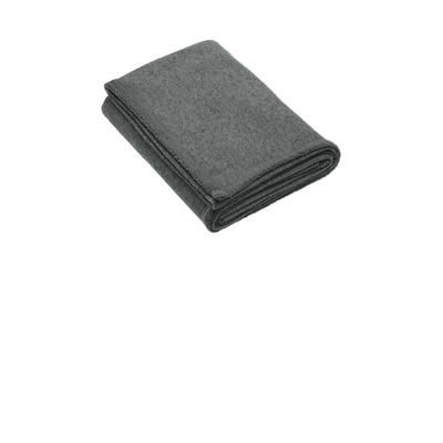 Port Authority BP46 Arc Sweater Fleece Blanket in Grey Smoke Heather size OSFA | Polyester