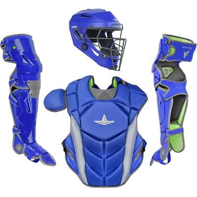 All Star MVP-Pro NOCSAE Certified Adult Baseball Catcher's Set Royal/Graphite