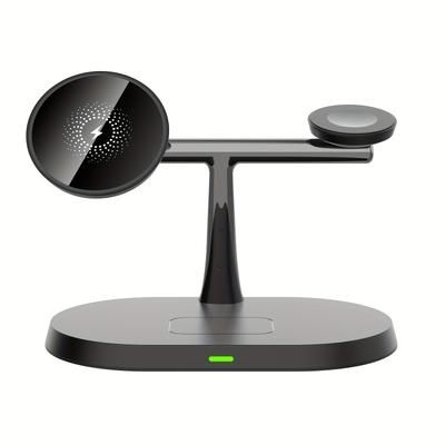 TEMU 3 In 1 Magnetic Wireless Charger Stand For Multiple Devices 15w Fast Charging Dock Station Holder For Iphone 15/14/13/12 Pro , Iwatch Ultra/9/8/7/se/6/5/4/3/2, Airpods 3/2/pro/