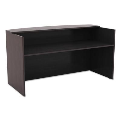 Alera VA327236ES Valencia Series Reception Desk with Counter, 71w x 35.5d x 42.5h, Espresso ALEVA327236ES