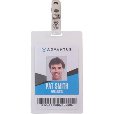 Advantus 97102 Card Holders, Self-Laminating, Vertical, 2-1/4" x 3-1/2" Insert, 25/PK, Clear - Pack of 25 AVT97102
