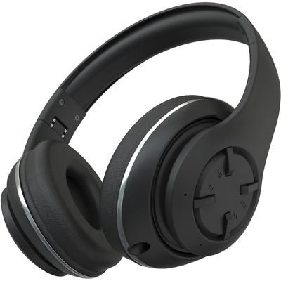 Compucessory 15166 Foldable Wireless Headset with Mic - Stereo - Wireless - Binaural - Black CCS15166