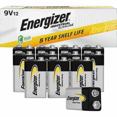Energizer EN22CT Alkaline Industrial Battery, 9 Volt, 6BX/CT - Case of 72