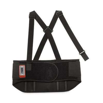 Ergodyne 11102 ProFlex 1600 Standard Elastic Back Support Brace, Small, 25" to 30" Waist, Black, Ships in 1-3 Business Days EGO11102