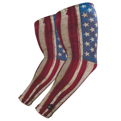 Ergodyne 12194 Chill-Its 6695 Sun Protection Arm Sleeves, Polyester/Spandex, X-Large/2X-Large, American Flag, Ships in 1-3 Business Days EGO12194