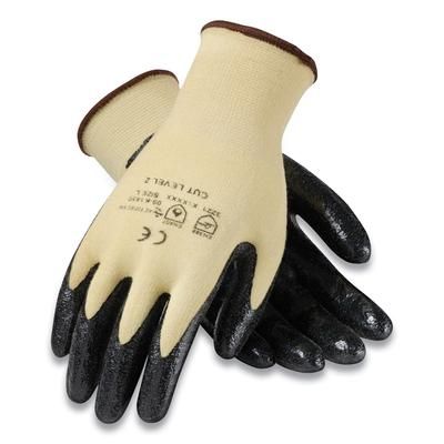 G-Tek® 09K1450M KEV Seamless Knit Kevlar Gloves, Medium, Yellow/Black, 12 Pairs - 1 Dozen PID09K1450M