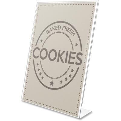 Deflecto 879701 Sign Holder, Anti Glare, Slant, 11" x 8.5" x 2.5", Clear DEF879701