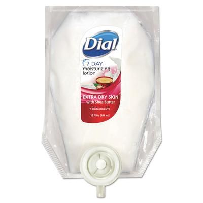 Dial Professional 12260CT Extra Dry 7-Day Moisturizing Lotion with Shea Butter, Floral, 15 oz Refill, 6/Carton - Case of 6